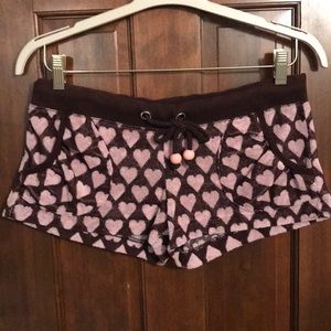 Juicy Couture Shorts - Juicy Couture terry cloth shorts - hearts! Sz M Juicy Couture Shorts - Juicy Couture terry cloth shorts - hearts! Sz M